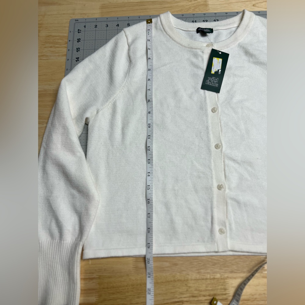 Wild Fable Off-White Button-Up Cardigan Sweater Sz xl - Picture 3 of 6